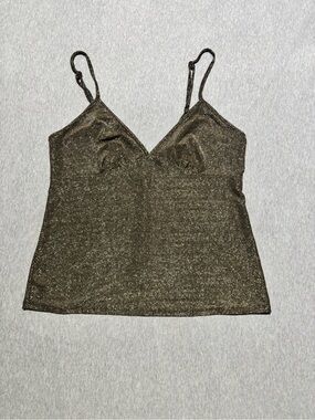 Linea Donatella Metallic Bronze V-Neck Camisole Top